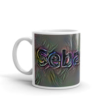 Load image into Gallery viewer, Sebastian Mug Dark Rainbow 10oz right view