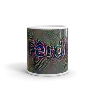 Ferdi Mug Dark Rainbow 10oz front view