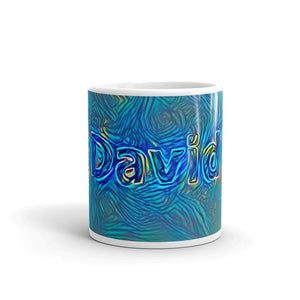 David Mug Night Surfing 10oz front view