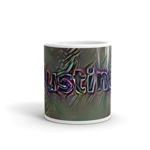 Justine Mug Dark Rainbow 10oz front view