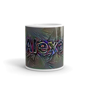 Alexa Mug Dark Rainbow 10oz front view