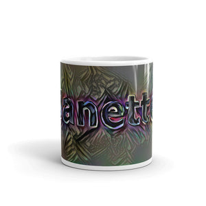 Janette Mug Dark Rainbow 10oz front view