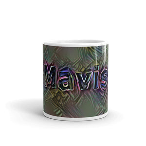 Mavis Mug Dark Rainbow 10oz front view