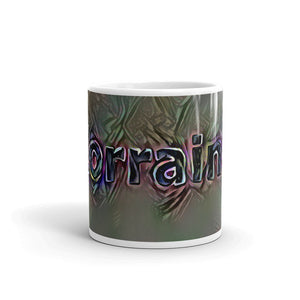 Lorraine Mug Dark Rainbow 10oz front view
