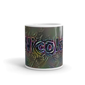 Nicola Mug Dark Rainbow 10oz front view