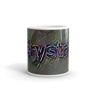 Crystal Mug Dark Rainbow 10oz front view