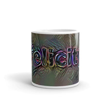 Load image into Gallery viewer, Felicity Mug Dark Rainbow 10oz front view