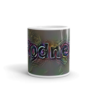 Rodney Mug Dark Rainbow 10oz front view
