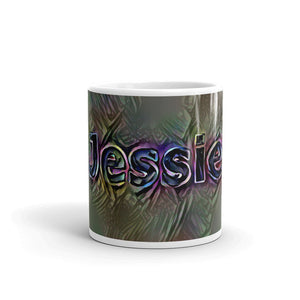 Jessie Mug Dark Rainbow 10oz front view