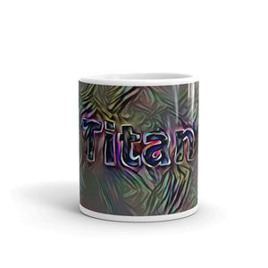Titan Mug Dark Rainbow 10oz front view