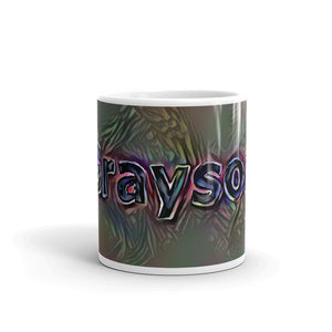 Grayson Mug Dark Rainbow 10oz front view