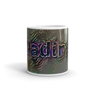 Nadine Mug Dark Rainbow 10oz front view