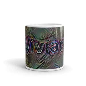 Vivian Mug Dark Rainbow 10oz front view
