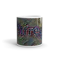 Load image into Gallery viewer, Alfred Mug Dark Rainbow 10oz front view