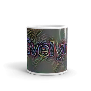 Evelyn Mug Dark Rainbow 10oz front view
