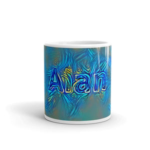 Alan Mug Night Surfing 10oz front view