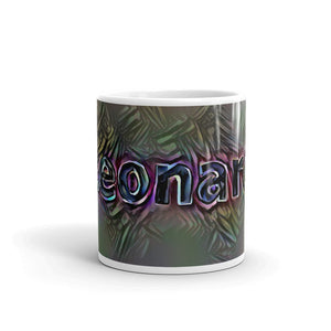 Leonard Mug Dark Rainbow 10oz front view