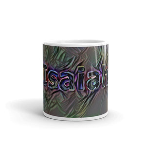 Isaiah Mug Dark Rainbow 10oz front view