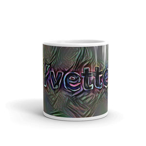 Yvette Mug Dark Rainbow 10oz front view