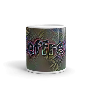 Jeffrey Mug Dark Rainbow 10oz front view