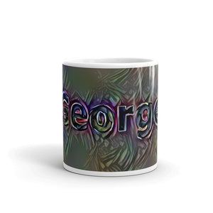 George Mug Dark Rainbow 10oz front view