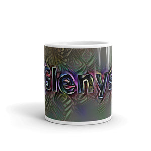 Glenys Mug Dark Rainbow 10oz front view