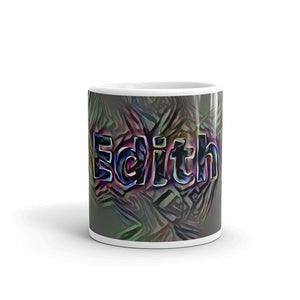 Edith Mug Dark Rainbow 10oz front view