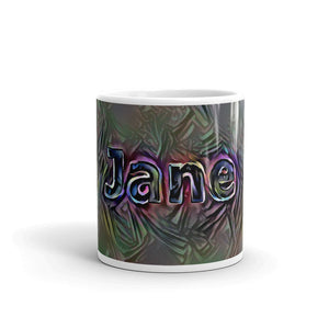 Jane Mug Dark Rainbow 10oz front view