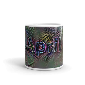 April Mug Dark Rainbow 10oz front view