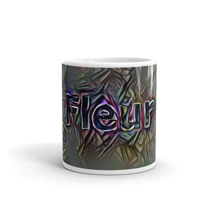 Fleur Mug Dark Rainbow 10oz front view