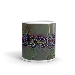 Rebecca Mug Dark Rainbow 10oz front view