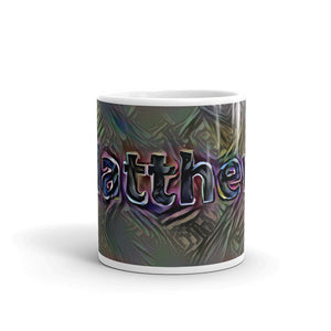 Matthew Mug Dark Rainbow 10oz front view