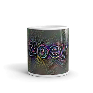 Zoey Mug Dark Rainbow 10oz front view