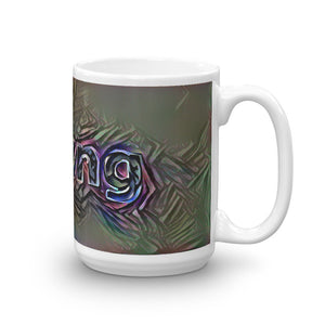 Nhung Mug Dark Rainbow 15oz left view