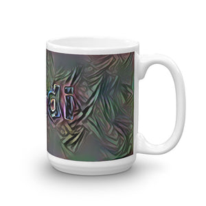 Ferdi Mug Dark Rainbow 15oz left view