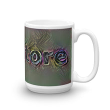 Load image into Gallery viewer, Salvatore Mug Dark Rainbow 15oz left view