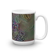 Load image into Gallery viewer, Liam Mug Dark Rainbow 15oz left view