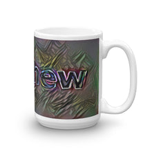 Load image into Gallery viewer, Matthew Mug Dark Rainbow 15oz left view