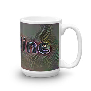 Caroline Mug Dark Rainbow 15oz left view