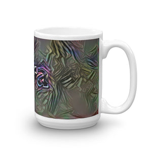 Lyra Mug Dark Rainbow 15oz left view