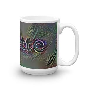 Janette Mug Dark Rainbow 15oz left view