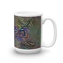 Load image into Gallery viewer, Lillian Mug Dark Rainbow 15oz left view