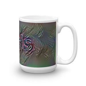 Chris Mug Dark Rainbow 15oz left view