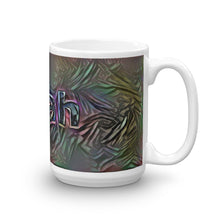 Load image into Gallery viewer, Noah Mug Dark Rainbow 15oz left view