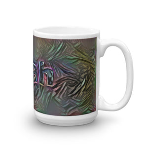 Noah Mug Dark Rainbow 15oz left view