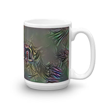 Load image into Gallery viewer, Ann Mug Dark Rainbow 15oz left view