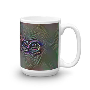 Louise Mug Dark Rainbow 15oz left view