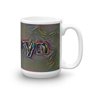 Kathryn Mug Dark Rainbow 15oz left view