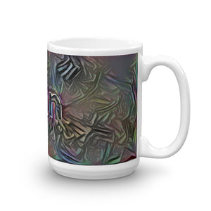 Yan Mug Dark Rainbow 15oz left view