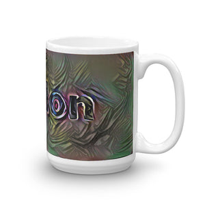 Marlon Mug Dark Rainbow 15oz left view